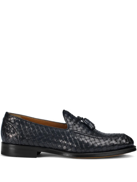  Doucal's Woven Leather Loafers - Blue 