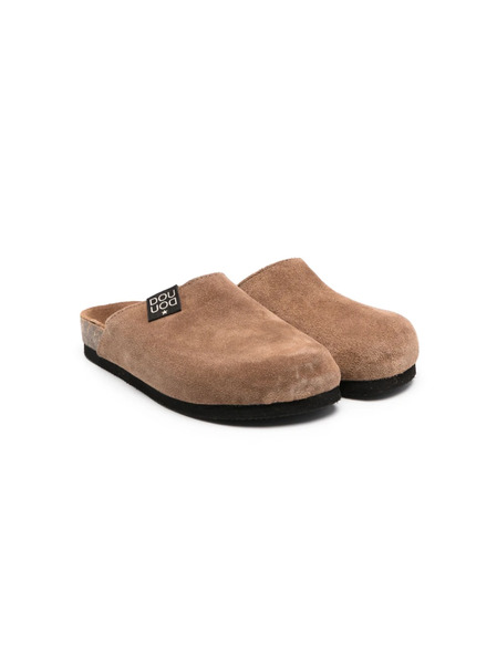  Douuod Kids Calf Suede Sandals - Brown 