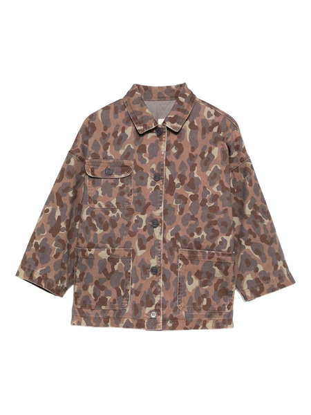  Douuod Kids Camouflage Pocket Jacket - Brown 