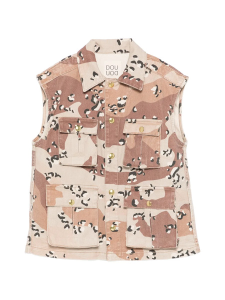  Douuod Kids Camouflage-print Gilet - Neutrals 
