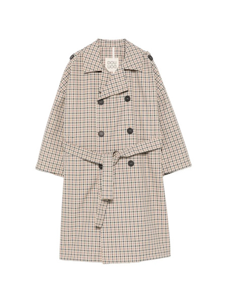  Douuod Kids Check-pattern Buttoned Jacket - Neutrals 