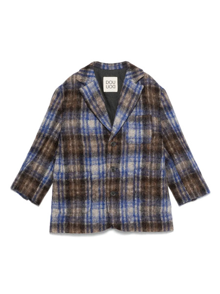  Douuod Kids Check-pattern Jacket - Blue 