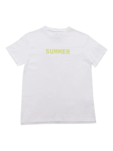  Douuod Kids Crew-neck Print T-shirt - White 