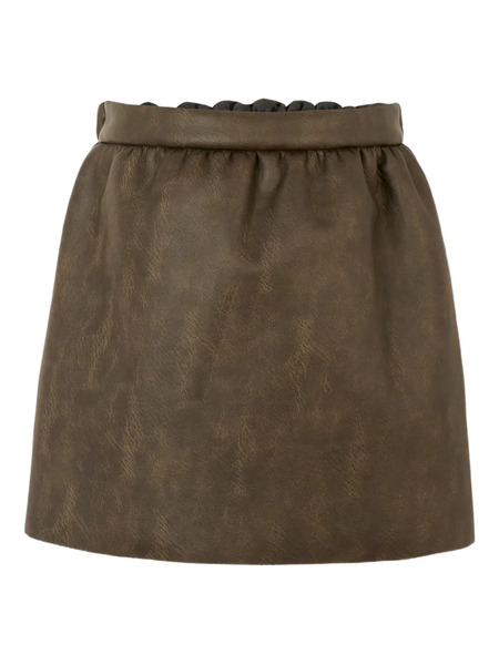  Douuod Kids Elastic-waistband Casual Skirt - Brown 