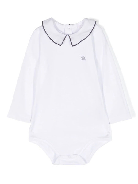  Douuod Kids Logo-print Long-sleeve Body - White 