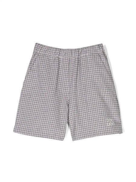  Douuod Kids Logo-print Plaid Shorts - White 