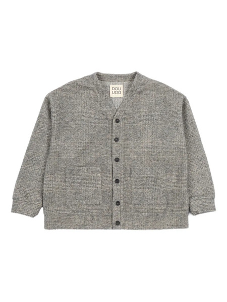  Douuod Kids Plaid Button-fastening Cardigan - Grey 