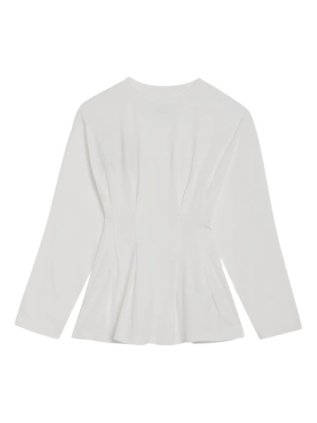  Douuod Kids Pleated Top - White 