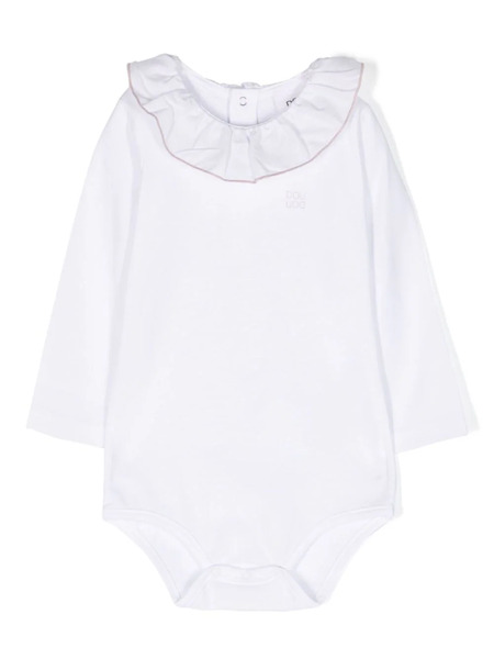  Douuod Kids Ruffle-collar Cotton Body - White 
