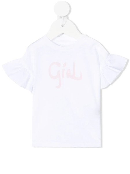  Douuod Kids Ruffle-trimmed T-shirt - White 