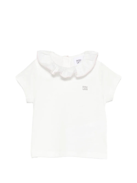 Douuod Kids Ruffled-detail T-shirt - White 