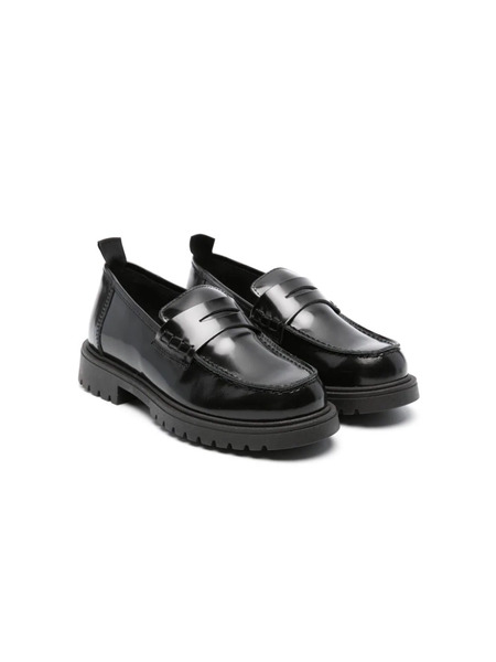  Douuod Kids Slip -on Leather Moccasins - Black 