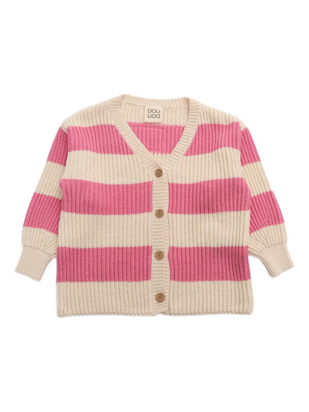  Douuod Kids Striped Cardigan - Neutrals 