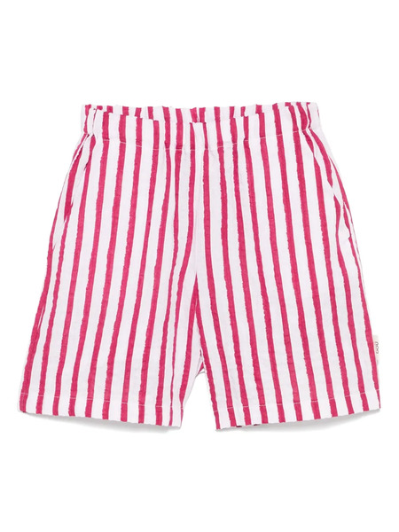  Douuod Kids Striped Shorts - Red 