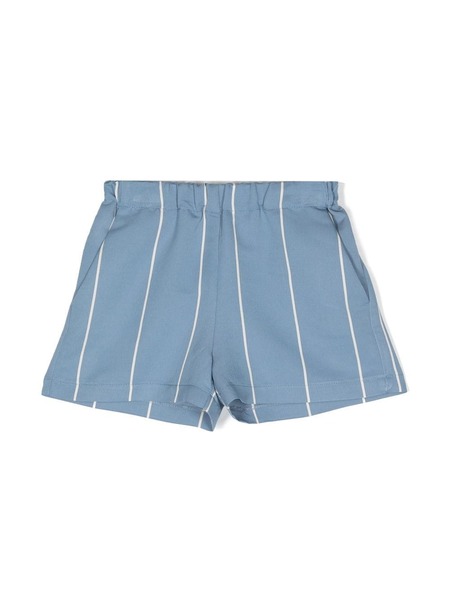  Douuod Kids Striped Straight-leg Shorts - Blue 