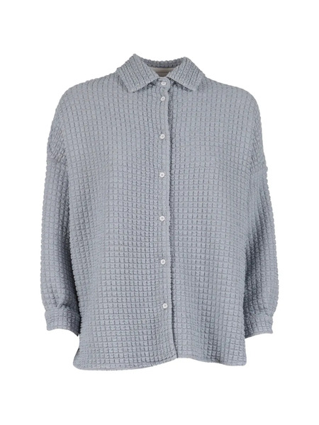  Douuod Kids Waffle-knit Shirt - Blue 