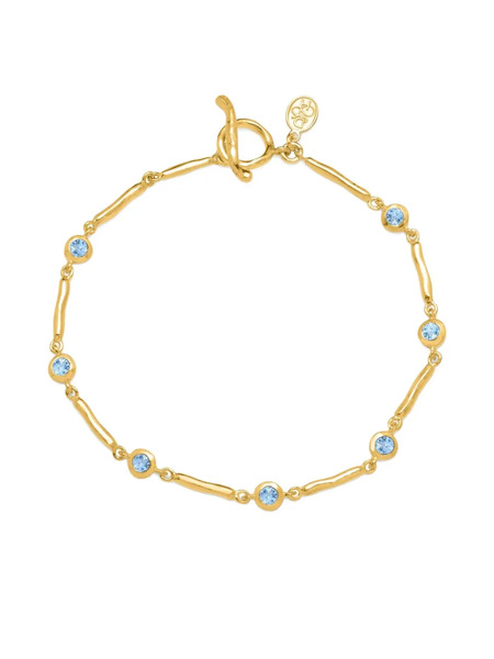  Dower And Hall Aquamarine Dewdrops Link Bracelet - Gold 