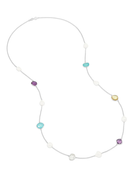  Dower And Hall Gemstone-embellished Necklace - Silver 
