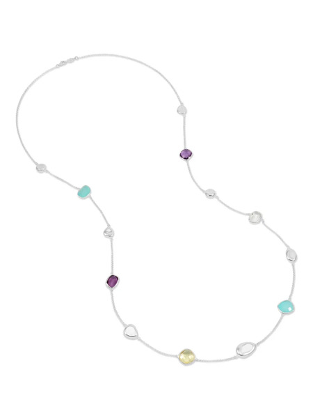  Dower And Hall Gemstone-embellished Necklace - Silver 
