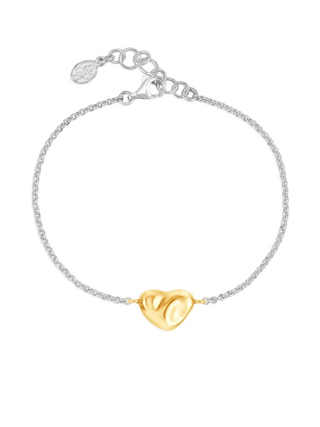  Dower And Hall Mini Puff Heart Bracelet - Gold 