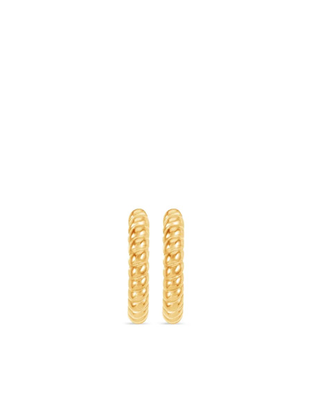  Dower And Hall Small Twist Hoops Earrings - Gold 