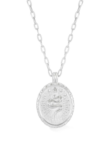  Dower And Hall Snake Talisman Necklace - Silver 