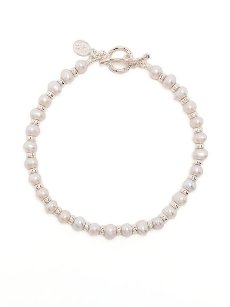  Dower And Hall Timeless Pearl Halo Bracelet - White 