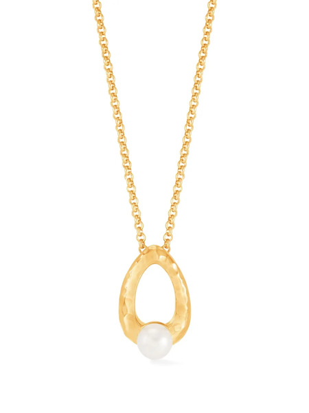  Dower And Hall Waterfall Pearl Droplet Necklace - Gold 