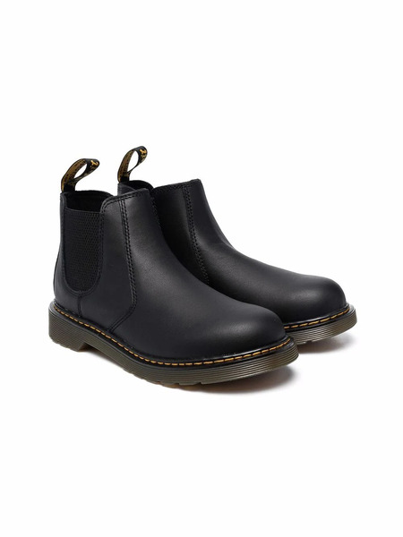  Dr. Martens Kids Ankle Leather Boots - Black 