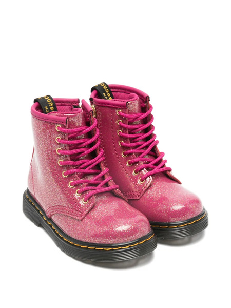  Dr. Martens Kids Glitter-effect Lace-up Boots - Pink 