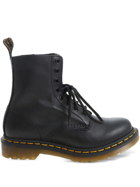  Dr. Martens Lace-up Leather Biker Boots - Black 