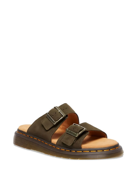  Dr. Martens Suede Flat Sandals - Green 