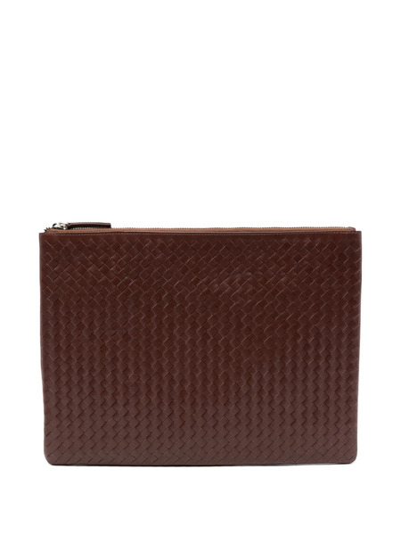 Dragon Diffusion A4 Woven Clutch Bag - Brown 