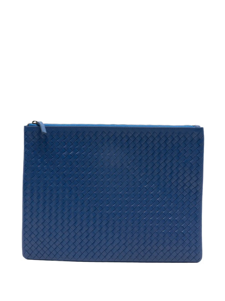  Dragon Diffusion A4 Woven Zip Clutch Bag - Blue 