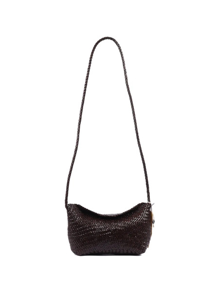  Dragon Diffusion Corsina Diagonal Weave Shoulder Bag - Brown 