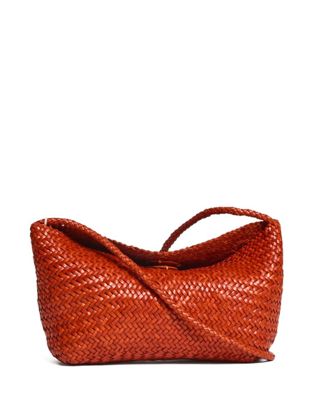 Dragon Diffusion Diagonal-pattern Foldover Shoulder Bag - Orange 