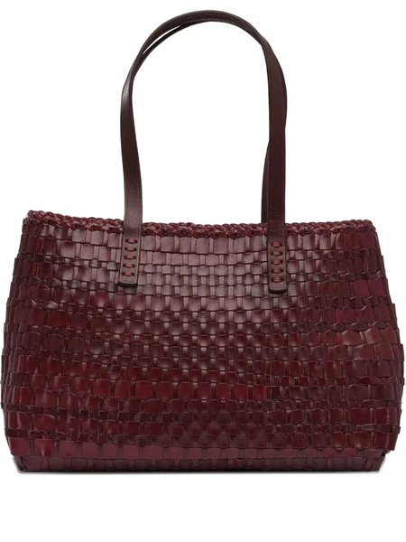  Dragon Diffusion Salvage Woven Calf Leather Tote Bag - Brown 