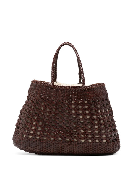  Dragon Diffusion Santa Cano Interwoven Tote Bag - Brown 