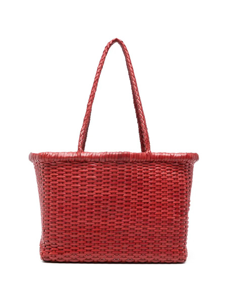  Dragon Diffusion Small Grace Basket Woven Tote Bag - Red 