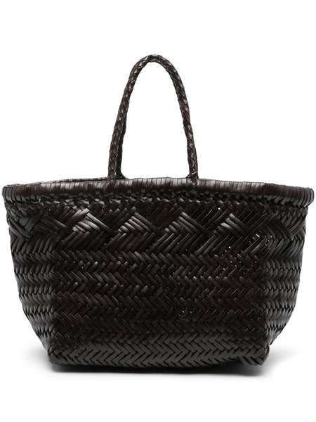  Dragon Diffusion Small Triple Jump Woven Tote Bag - Brown 