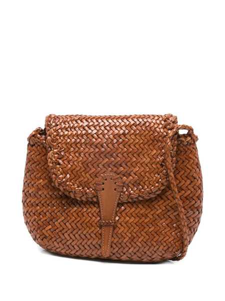  Dragon Diffusion Woven Flap Bag - Brown 