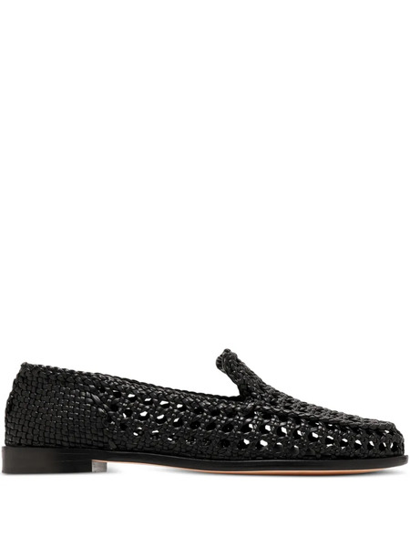  Dragon Diffusion Woven Leather Loafers - Black 