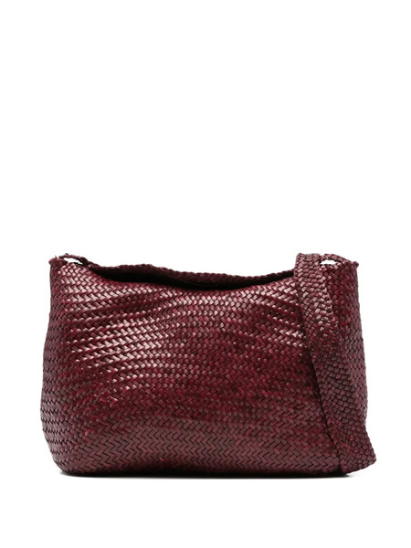  Dragon Diffusion Woven Leather Shoulder Bag - Red 