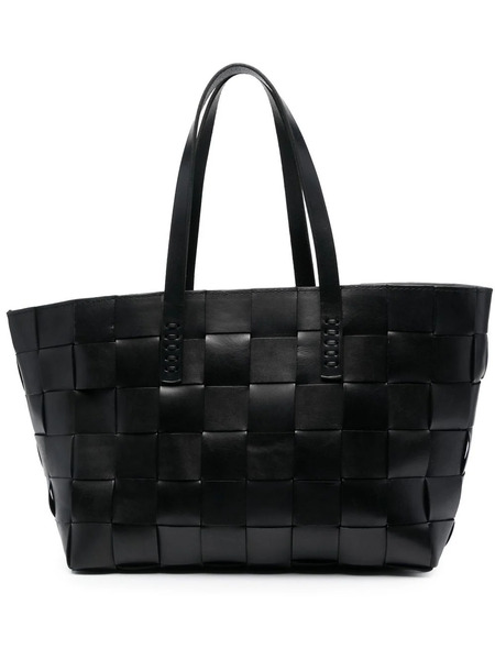  Dragon Diffusion Woven Leather Tote Bag - Black 