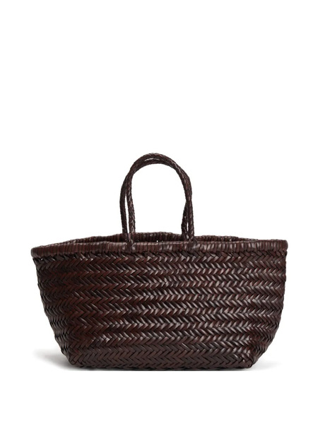  Dragon Leather-woven Tote Bag - Brown 