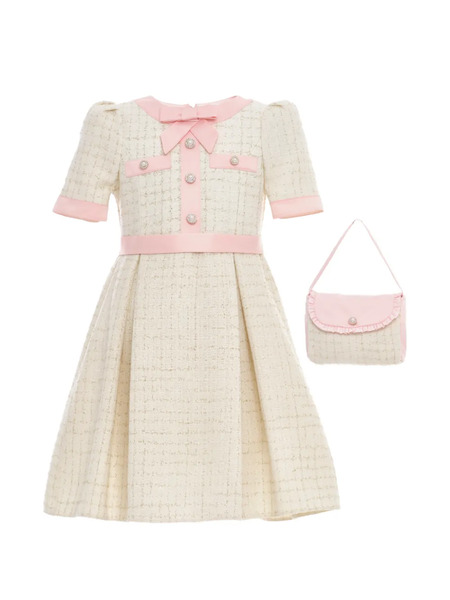  Dress & Fleur Bow-embellished Button-up Dress - Neutrals 