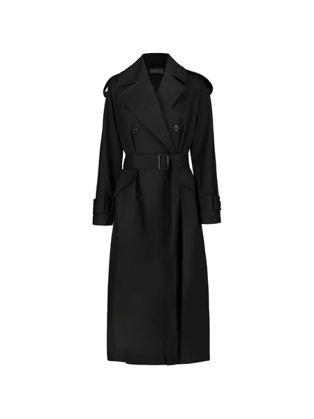 Drhope Double-breasted Belted Trench Coat - Black 
