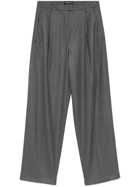  Drhope Pinstripe Trousers - Grey 