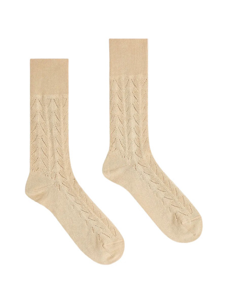  Dries Van Noten Beige Ribbed Socks - Neutrals 