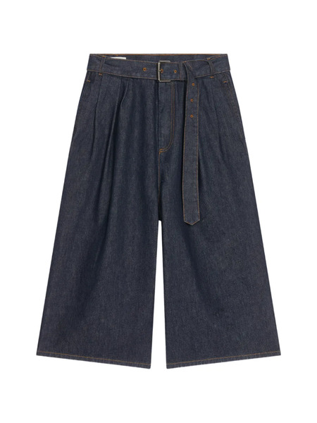 Dries Van Noten Belted Denim Shorts - Blue 